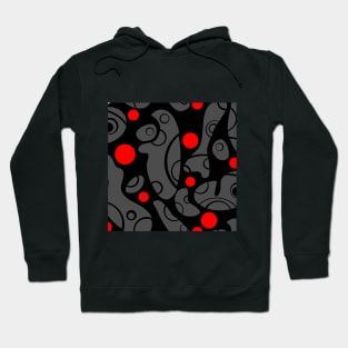 Whale Sonics Grey and Red on Black Hoodie